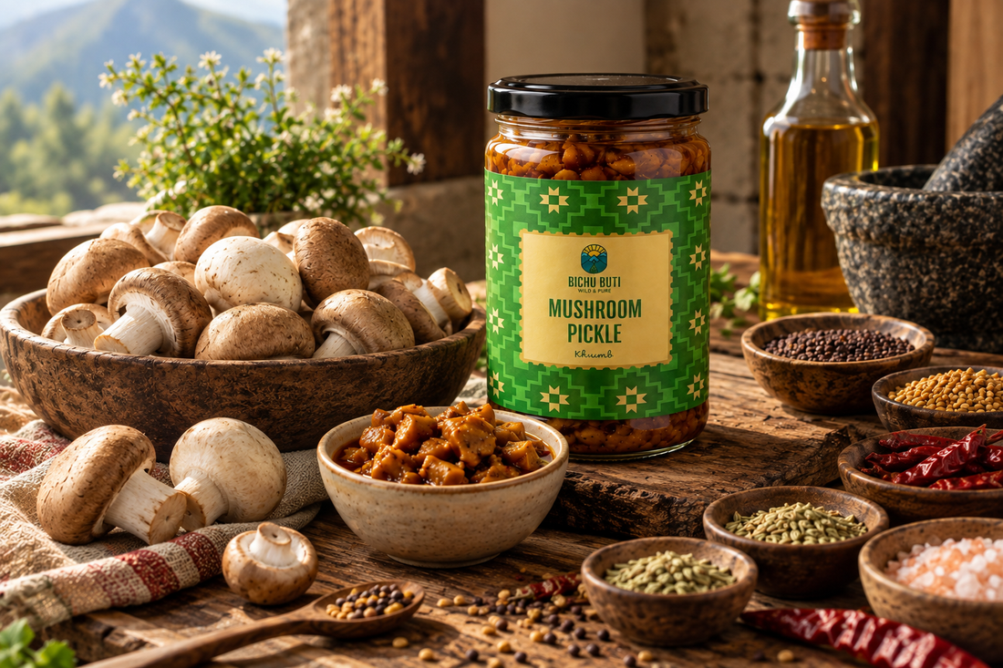 Khumb (Mushroom) Pickle: The One Ingredient Most Pickle Brands Won't Touch